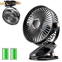 Amazon | iNeibo 卓上扇風機 クリップ 小型 USB扇風機 【4000mAh大容量